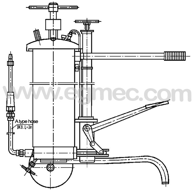 400bar/5800psi High Pressure JRB Lubrication Foot Operated Grease Pump