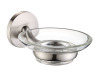Round Zinc Alloy Soap Holder with Glass Soap Dish