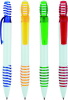 Promotional plastic click ballpen with colorful trims