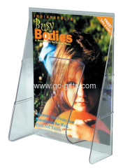 Counter / Wall clear plastic brochure holder