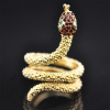 stylish lovely rhinestone snake animal ring