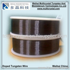 Tungsten wire for lamp filament