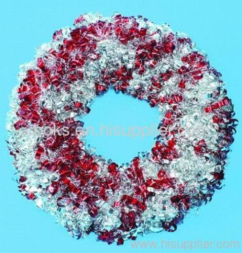 plastic Christmas tinset wreath decorations