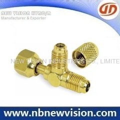 Brass Tee Fitting with Nut