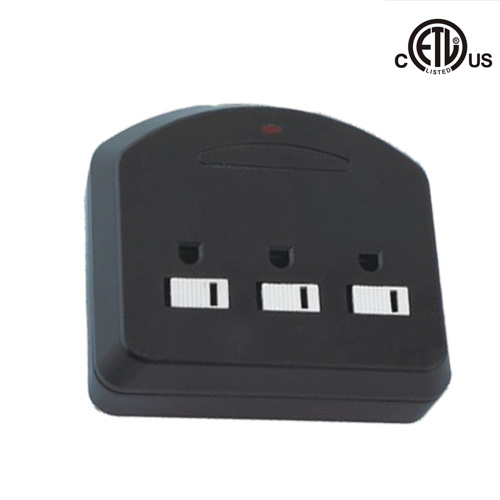 3 outlet surge protected wall tap