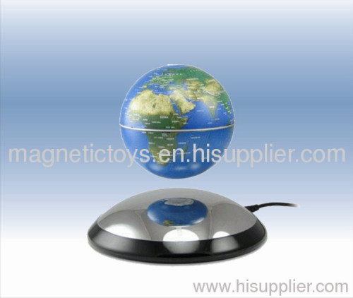 4 inch electro magnetic floating globe with stainless base