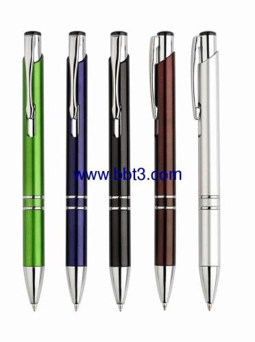 Plastic promotional ballpoint pen with lacquer barrel