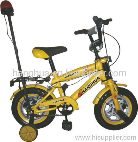 HH-K1267A yellow girl child bike with lamp and foot pegs