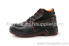 embossed leather safety shoe / black leather safety shoes for Industrial/Construction