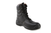 Leather safety working shoes / black genuine leather safety shoes S3