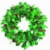 green plastic Christmas tinset wreath decorations