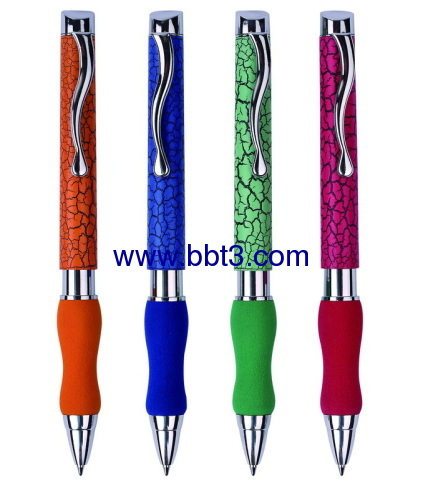 Promotional ballpen with metal clip and EVA grip