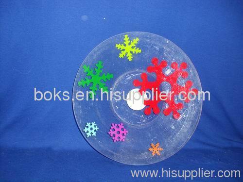 cheap round plastic Christmas plates