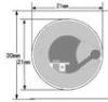 HF 3.56MHz RFID Sticker Tags, PET / Paper Material (RC2010)