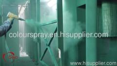 Small scale powder coating line for small coating job