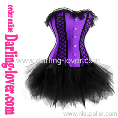 Purple Sexy Fashion Corset With Dress