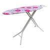 Mesh top ironing board with safty iron rest