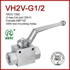 hydraulic female BSP thread ball valve with mounting holes high pressure 7250psi two way internal thread
