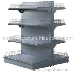 Supermarket Powder Coating Wire Shelving Single Side Basket Shelf