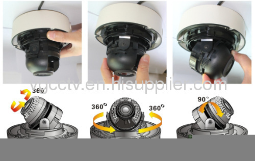 680 TVL 4-Axis Day & Night Vandal Proof Dome Camera