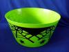 big green Halloween plastic salad bowls