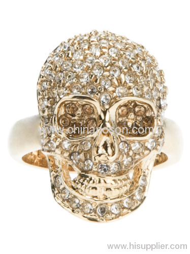 Chic multicolor fashion skull ring for women