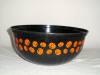 black plastic Halloween salad bowls