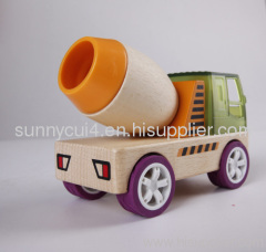 construction work-cement truck wooden toys