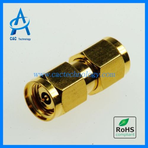 2.4mm male to male adapter 50GHz VSWR 1.25max gold plated A24M24M0G