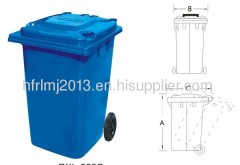 the plastic trash bin