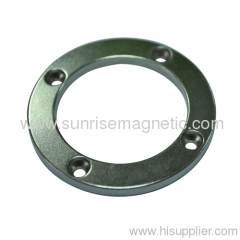 Super Quality Ring Magnet with four counter sunk hole