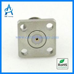 SMA RF coaxial connector with flange Metal to Metal Contact 18GHz Hermetic Seals and Launch Pins Available