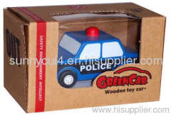 pull-back motor(police car) wooden toys model