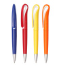 Promotional ballpen with color body and swan shape clip