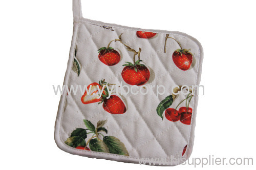 fruits printed canvas coaster