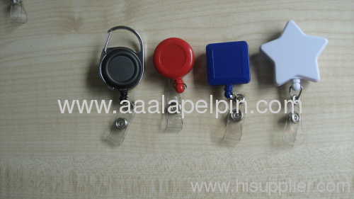 plastic or metal retrackable badge holders