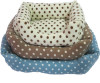 dotted polar fleece pet bed