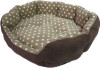 dotted polar fleece pet bed