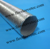 Reflective aluminum fiberglass heat shield sleeve