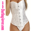 White Sexy Jacquard Hot Corset