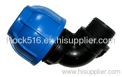 pp compression fittings pp male elbow irrigation system supplier plastic pipe fittings