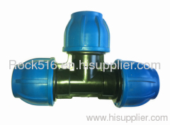 pp compression fittings pp tee irrigation system supplier plastic pipe fittings