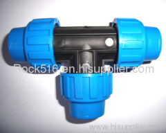 pp compression fittings pp tee irrigation system supplier plastic pipe fittings