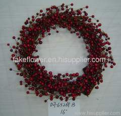 artificial flower wreath/artificial christmas berry wreath
