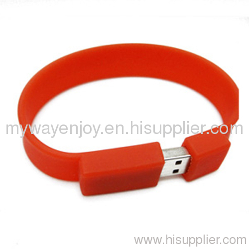 8GB Cheap silicone bracelet usb pendrive with custom logo