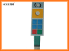 Flat non tactile feeling membrane switches with round cutting hole