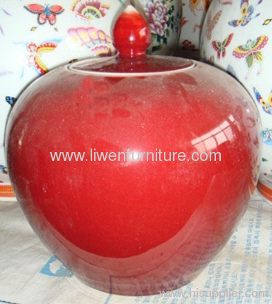 Antique Pottery red vase