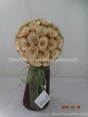 wooden flower bundle/artificial wedding flower bouquet