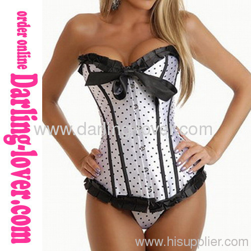 Sexy White Dot Fashion Corset