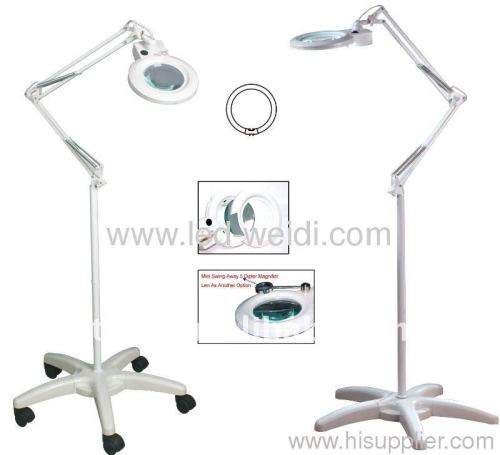 Swing Arm Floor Magnifying Lamp T5 22W Swing Arm Floor Magnifying Lamp